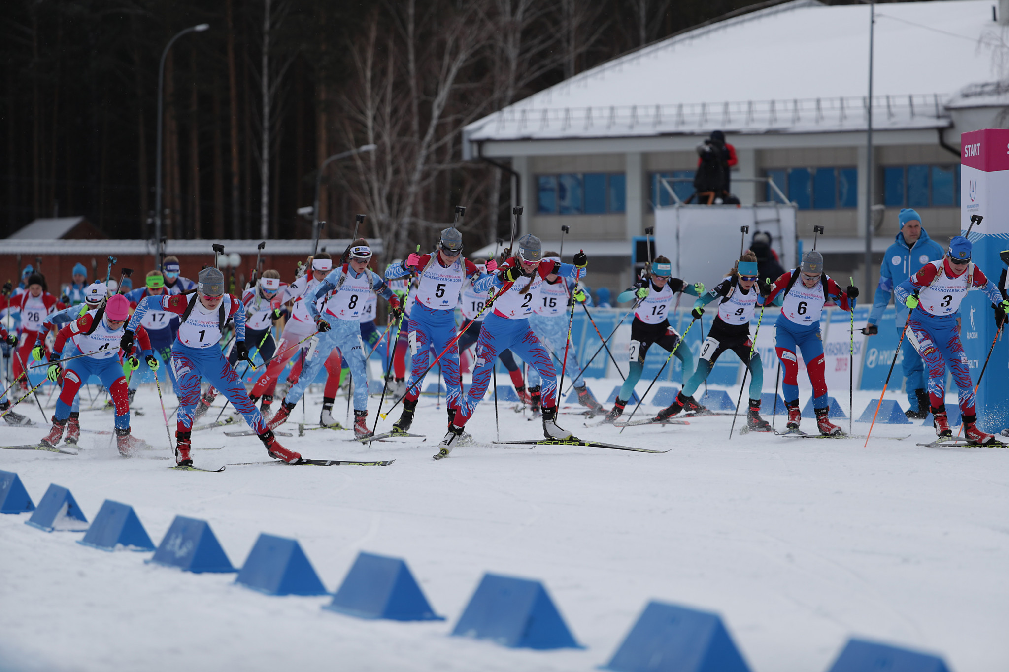 Russia secured a clean sweep in the women's biathlon mass start event at the Krasnoyarsk 2019 Winter Universiade ©Krasnoyarsk 2019