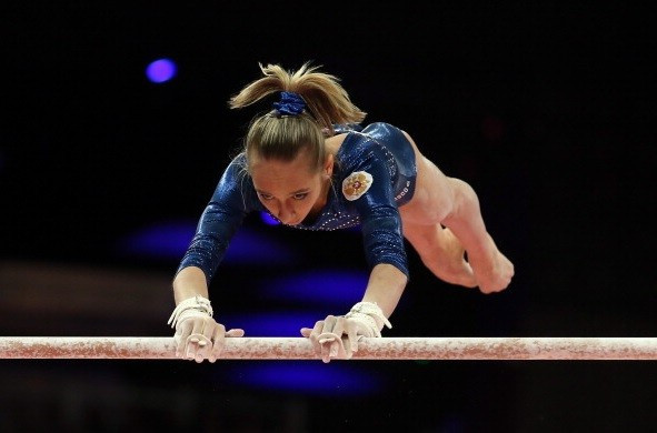 Russia's Viktoria Komova helped her team finish top of the women's team qualification after the opening day of competition ©Getty Images