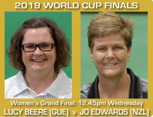 Beere to defend Bowls World Cup title in final against Edwards 