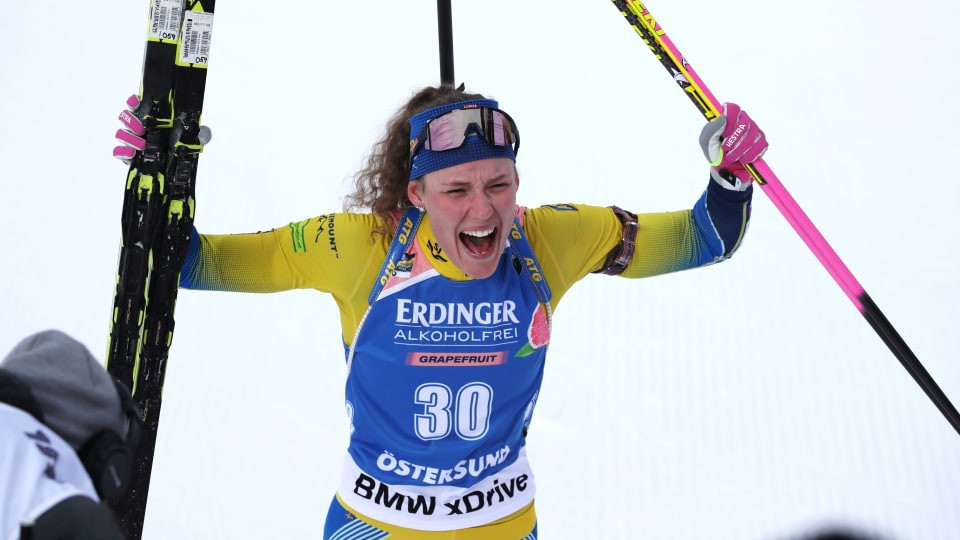 Home favourite Oeberg wins women's 15km individual gold medal at IBU World Championships