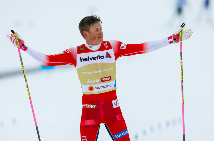 Johannes Høsflot Klaebo of Norway maintained his overall lead in the FIS Cross Country World Cup standings by winning the home sprint event in Drammen ©Getty Images