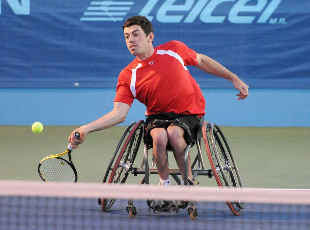 Joel Dembe won doubles bronze at the Parapan Am Games in Toronto this year 