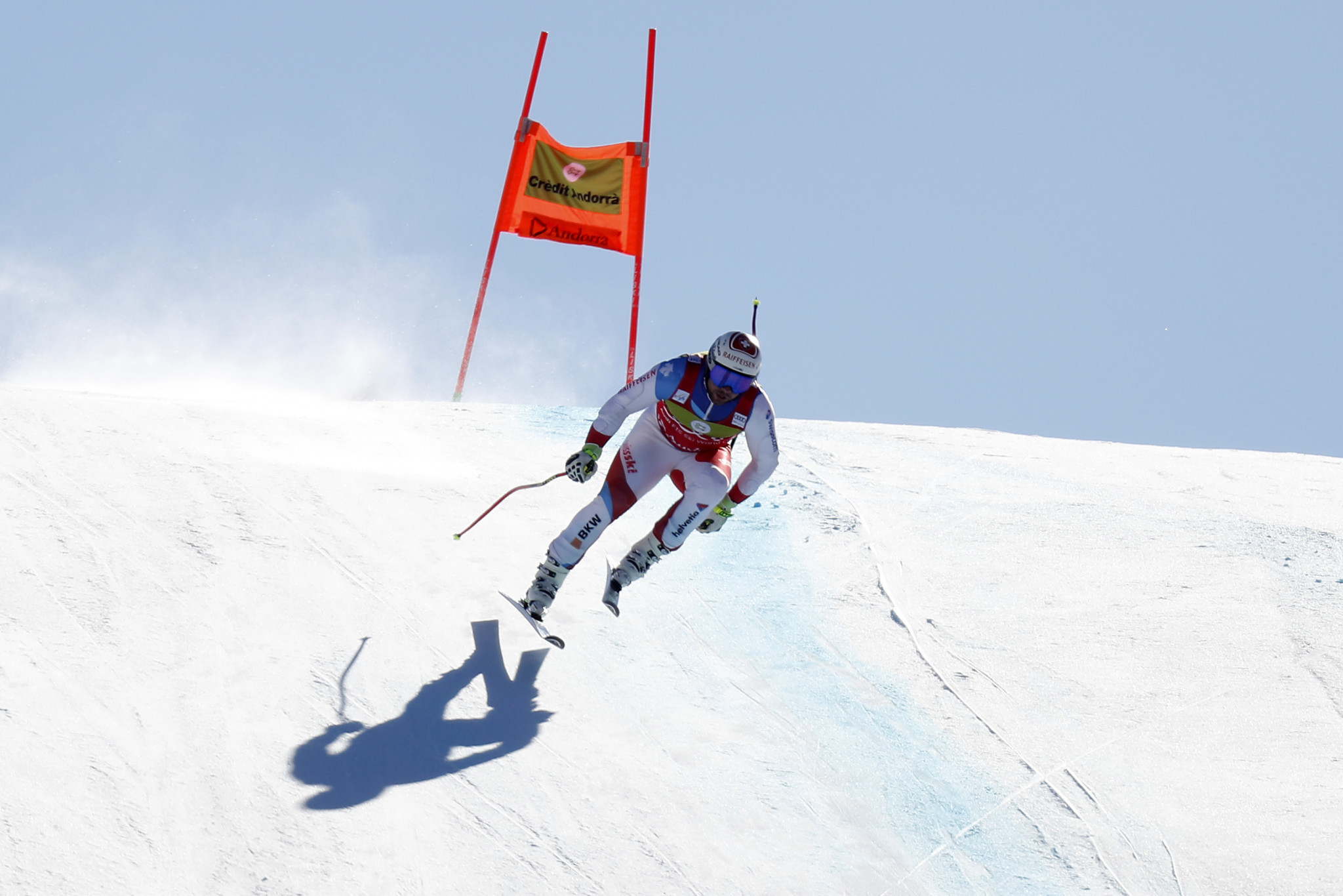 Beat Feuz is closing in on the men's downhill title ©Getty Images 