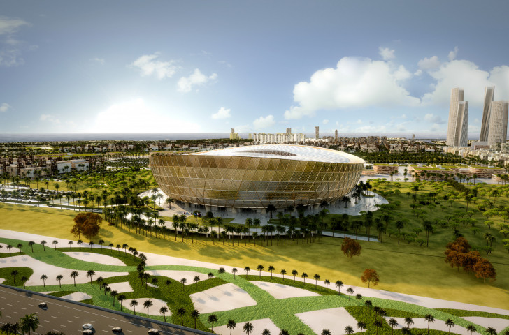 An image showing the design for the 85,000-seater Lusail Stadium, Qatar's proposed venue to host the opening and final games of the 2022 World Cup ©Getty Images