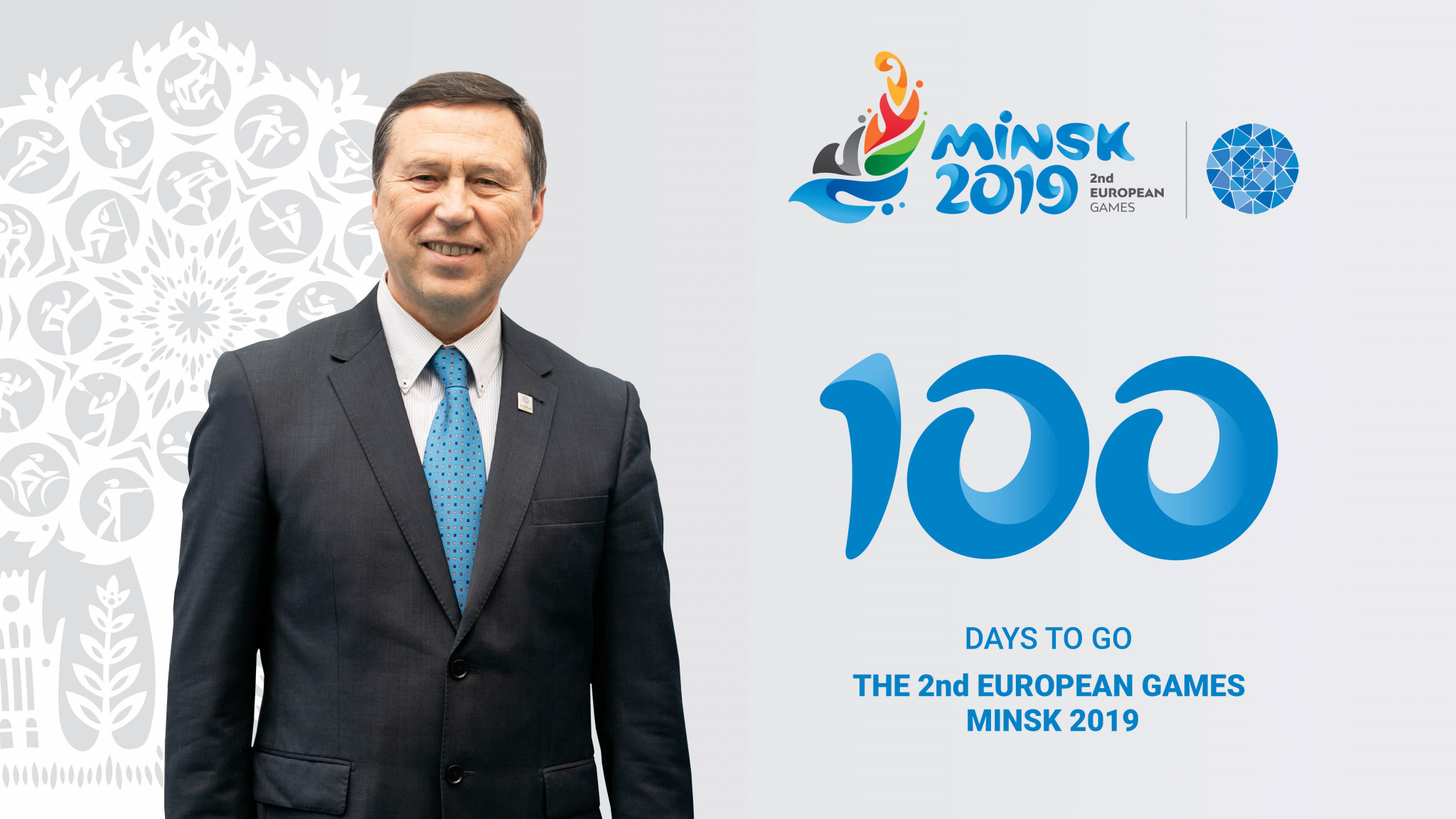 George Katulin and Minsk 2019 have marked 100 days to go ©Minsk 2019