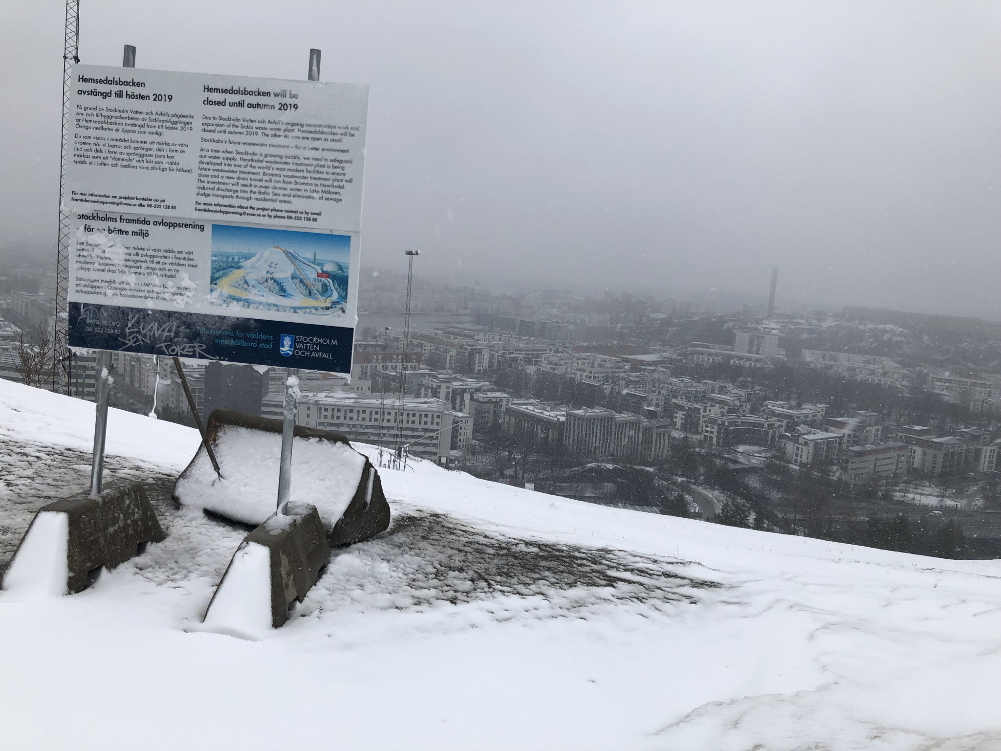 There are great views of Stockholm from Hammarbybacken, the proposed site for parallel team Alpine skiing ©ITG