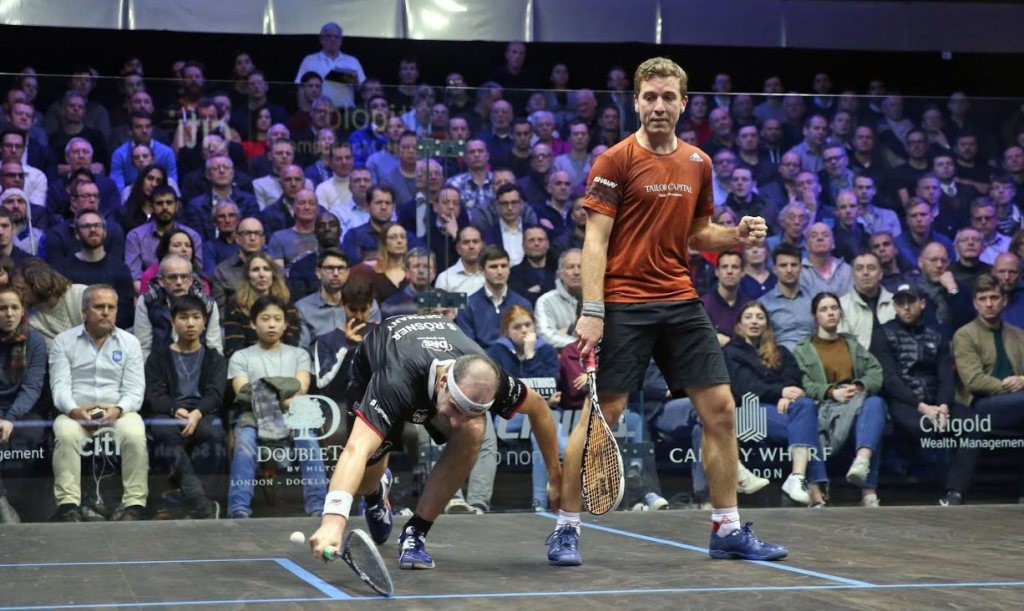 France's Mathieu Castagnet, right, produced another upset tonight to reach the semi-finals of the PSA Canary Wharf Classic in London ©Getty Images