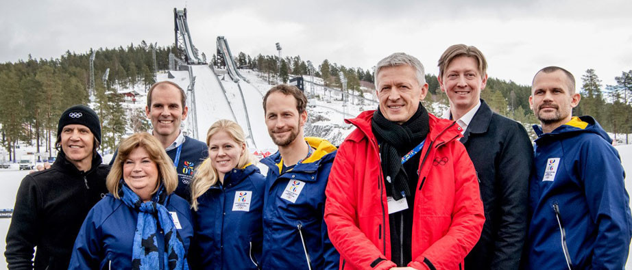 The IOC Evaluation Commission inspecting the Stockholm Åre 2026 bid were in Falun today ©Falun Municipality