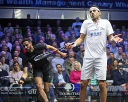 Elshorbagy loses another of his titles at PSA Canary Wharf Classic as Momen gains momentum