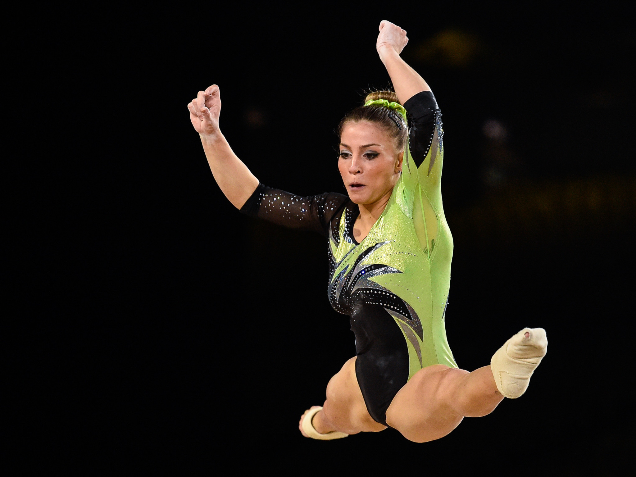 Italy's Lara Mori topped women's floor qualifying at the FIG Individual Apparatus World Cup in Baku ©Getty Images
