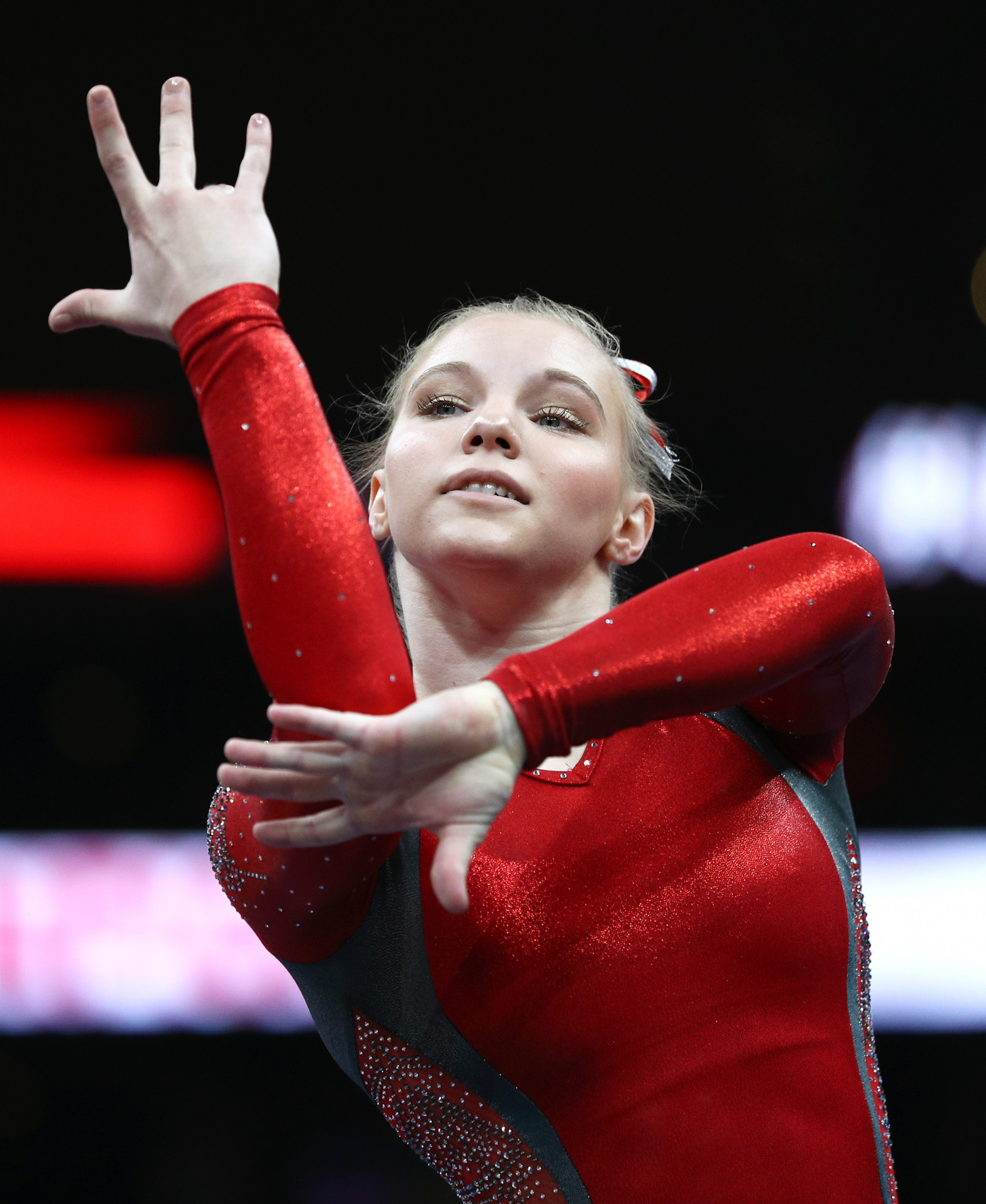 Canada's Jade Carey won the vault, scoring 14.766 points, at the FIG Individual Apparatus World Cup in Baku ©Getty Images