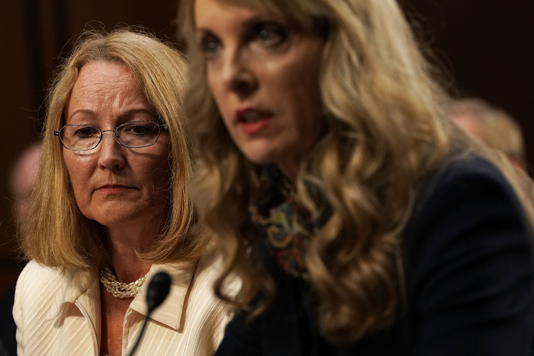 United States Olympic Committee chair Susanne Lyons, left, has claimed the body will not file for bankruptcy despite several lawsuits against it following the gymnastics scandal involving Larry Nassar ©Getty Images