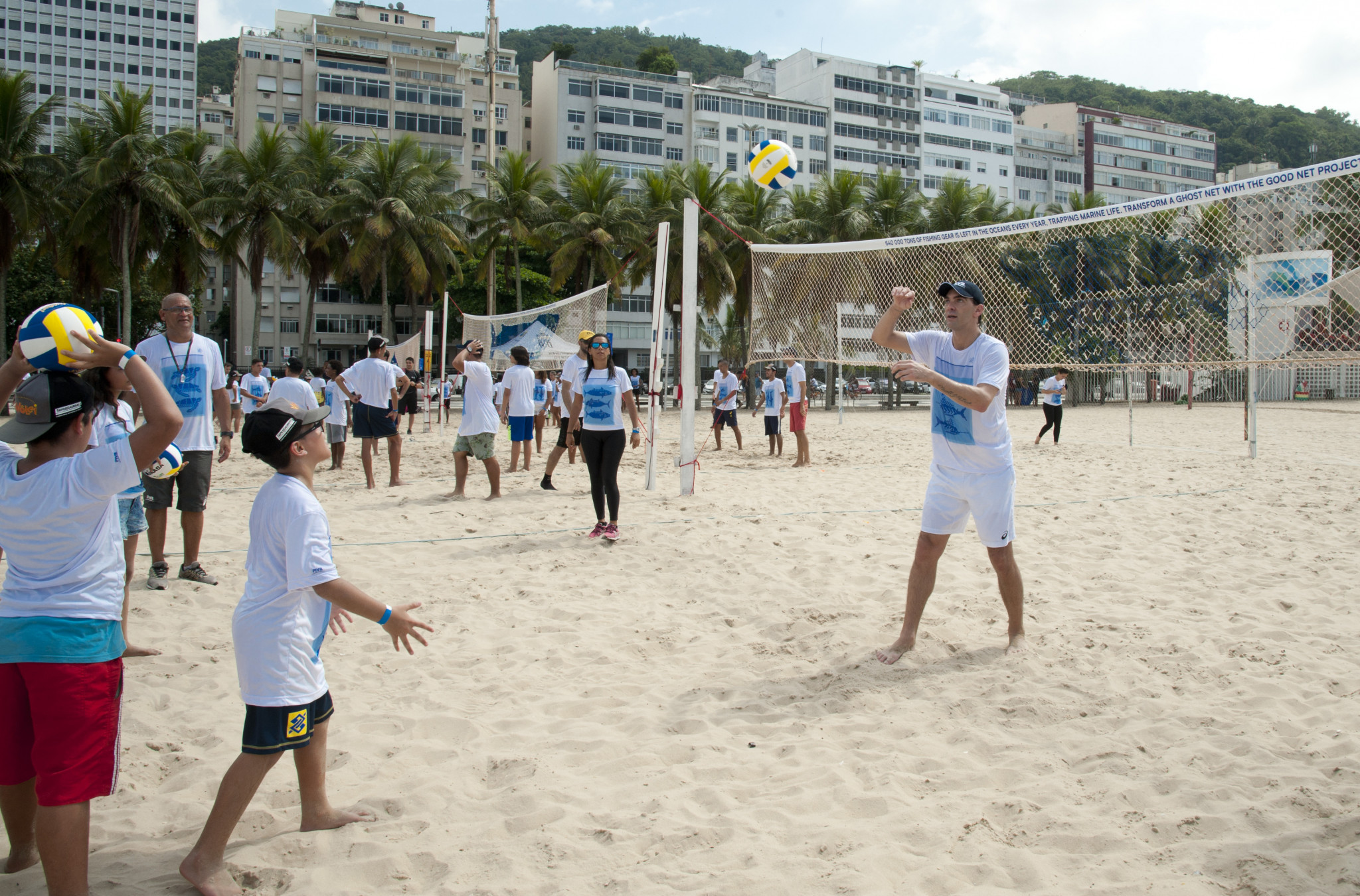 Brazilian volleyball star Giba attended the Good Net launch ©FIVB