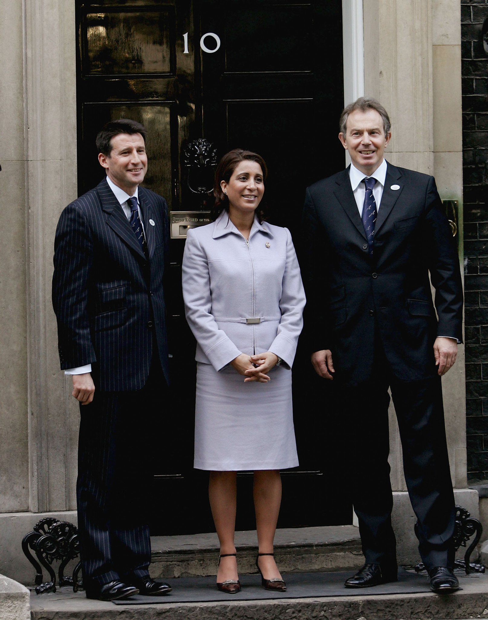 The IOC Evaluation Commission for the 2012 Olympics, led by Nawal El Moutawakel, were feted by the Queen and Prime Minister Tony Blair during their visit to London in 2005 ©Getty Images