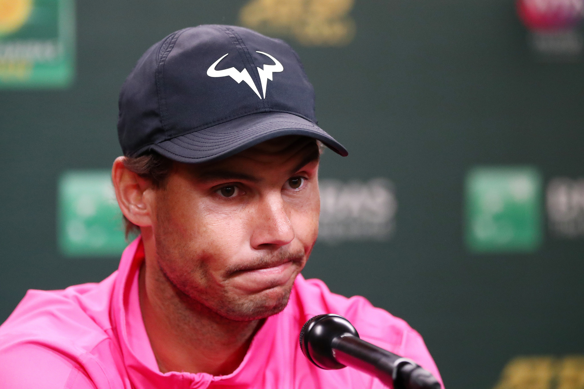 Spain's Rafael Nadal was forced to withdraw from his Indian Wells semi-final clash against Switzerland's Roger Federer due to a knee injury ©Getty Images