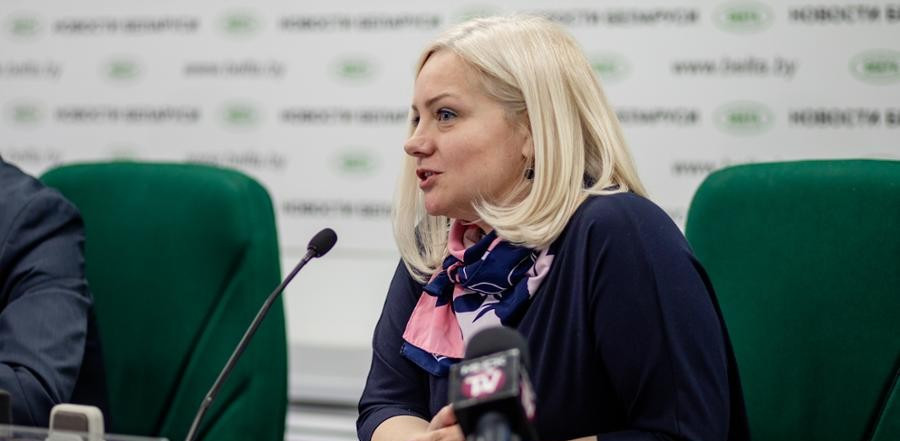 UNAIDS country manager for Belarus, Vera Ilyenkova, spoke on the details of the partnership ©Minsk 2019