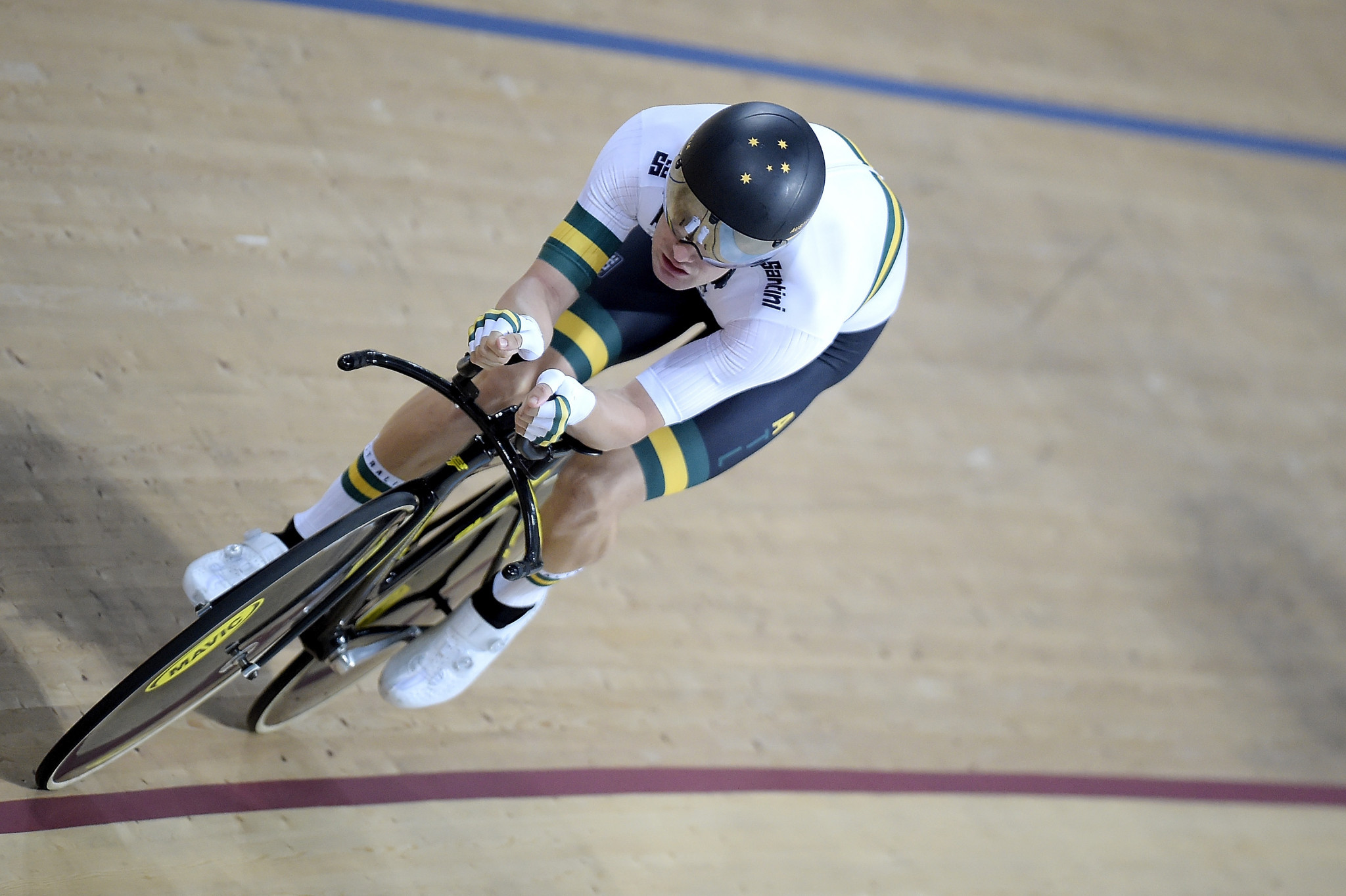 Australia's David Nicholas won his second gold today in the C3 scratch final ©Getty Images