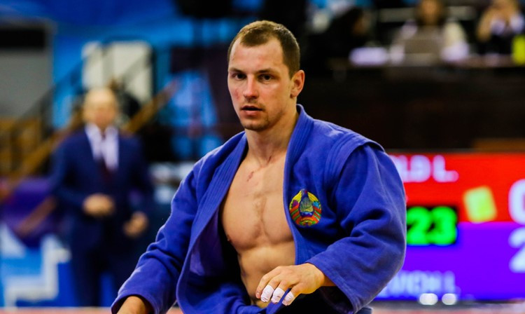 Ivan Aniskevich of Belarus won gold at the recent sambo tourmanent in Minsk ©FIAS