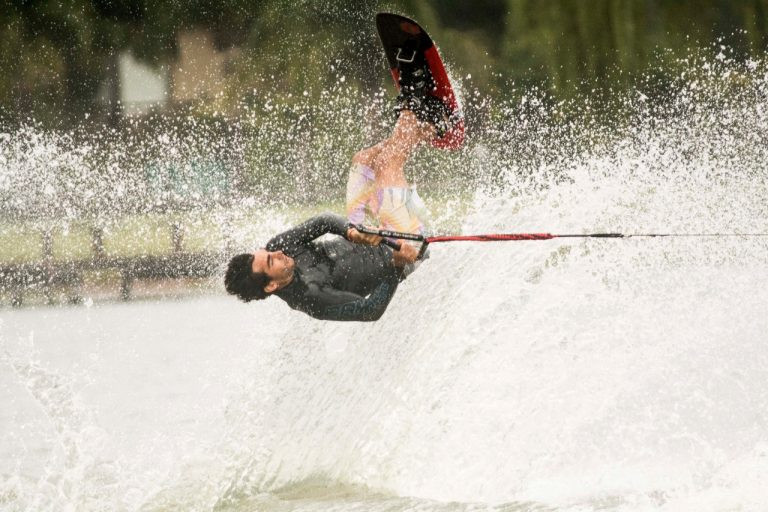 Water skiing action took centre stage on day four of competition at the 2019 South American Beach Games in Rosario in Argentina ©Rosario 2019