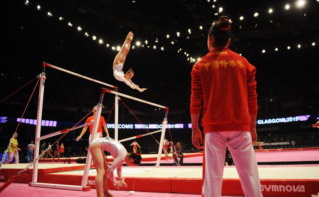 China's coaches will be hoping for better when their gymnasts compete in the team final ©Getty Images