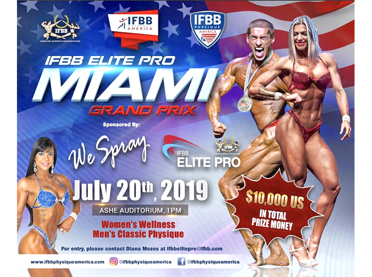 IFBB announces elite pro competition will take place at Miami Grand Prix 