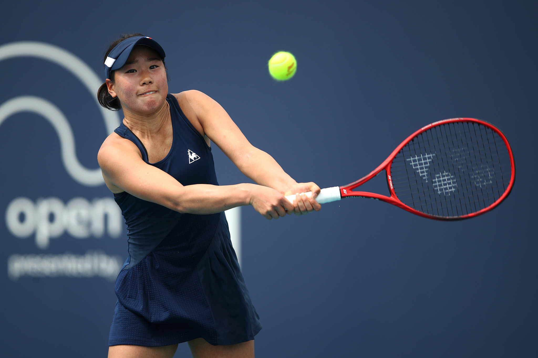 Nao Hibino was one of two Japanese players to cause an upset in the first round of women's singles qualifying ©Getty Images