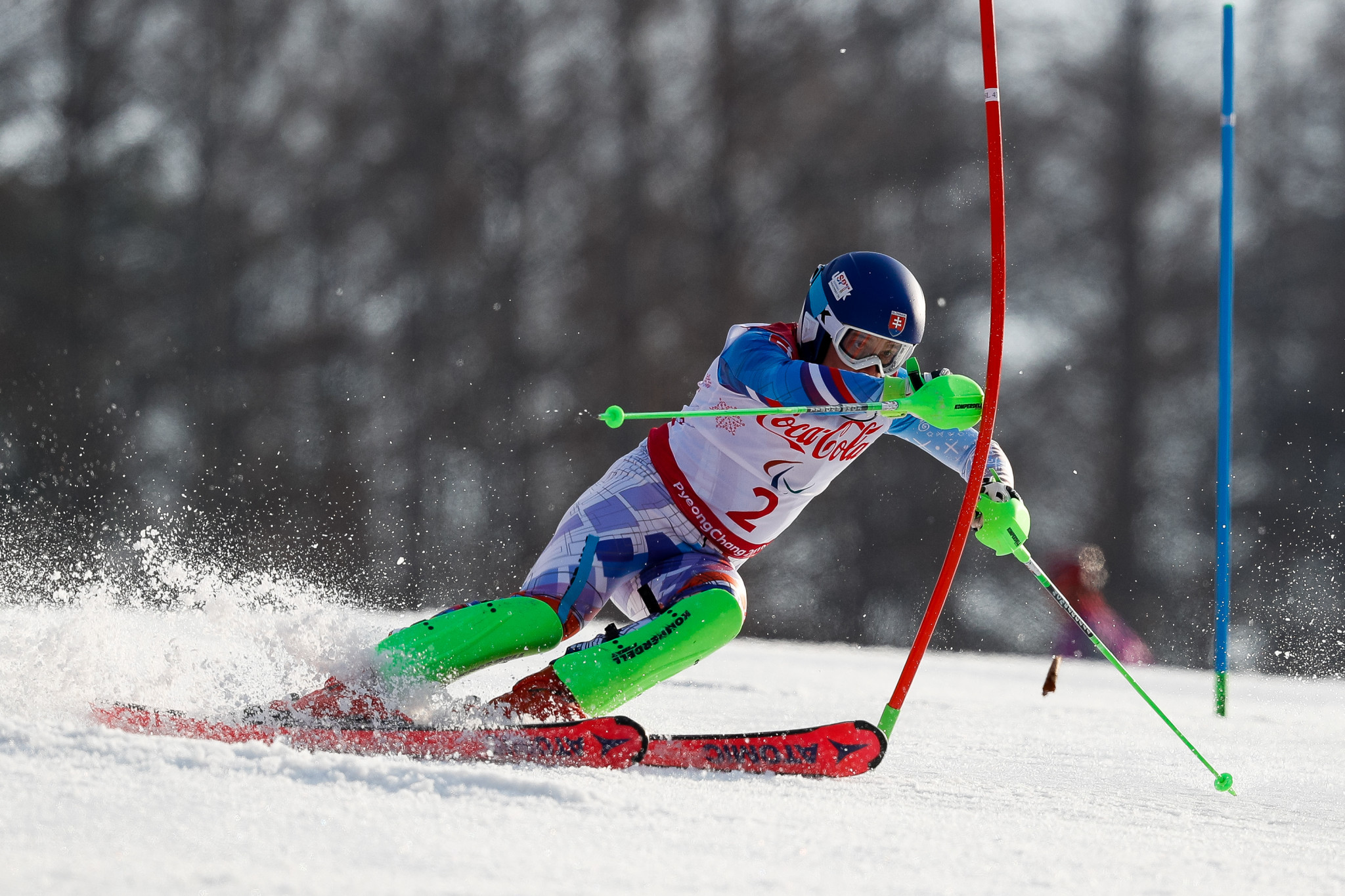 Slovakia’s Miroslav Haraus was among the six slalom gold medallists on the last day of the World Para Alpine Skiing World Cup Final in Morzine in France ©Getty Images
