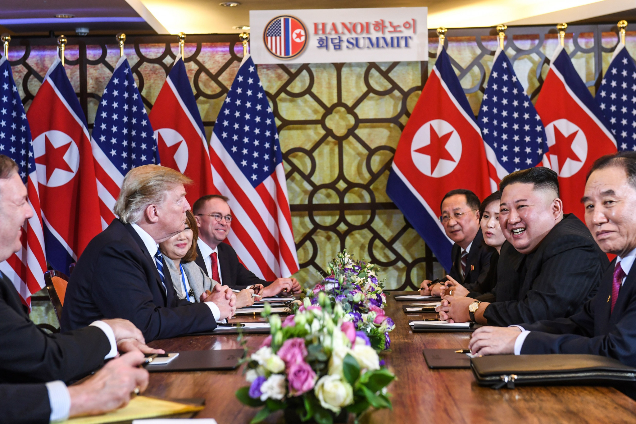 Talks between American President Donald Trump and North Korean leader Kim Jong Un in Hanoi last month ended without an agreement – now the US has ordered sanctions against Chinese firms with links with Pyongyang ©Getty Images