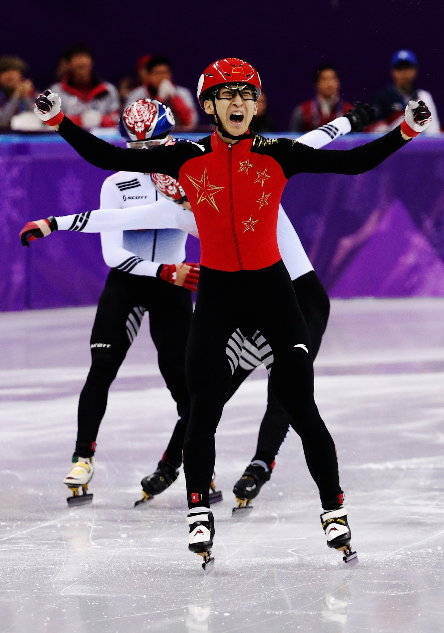 Short track speed skater Wu Dajing was China's sole gold medallist at the Pyeongchang 2018 Winter Olympic Games, winning the men's 500 metres event ©Getty Images