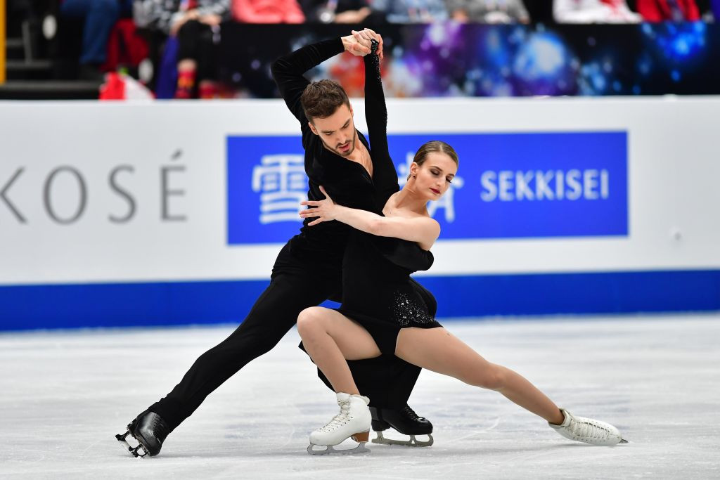 World champions Gabriella Papadakis and Guillaume Cizeron of France are poised to claim the ice dance gold medal following the rhythm dance segment ©ISU

