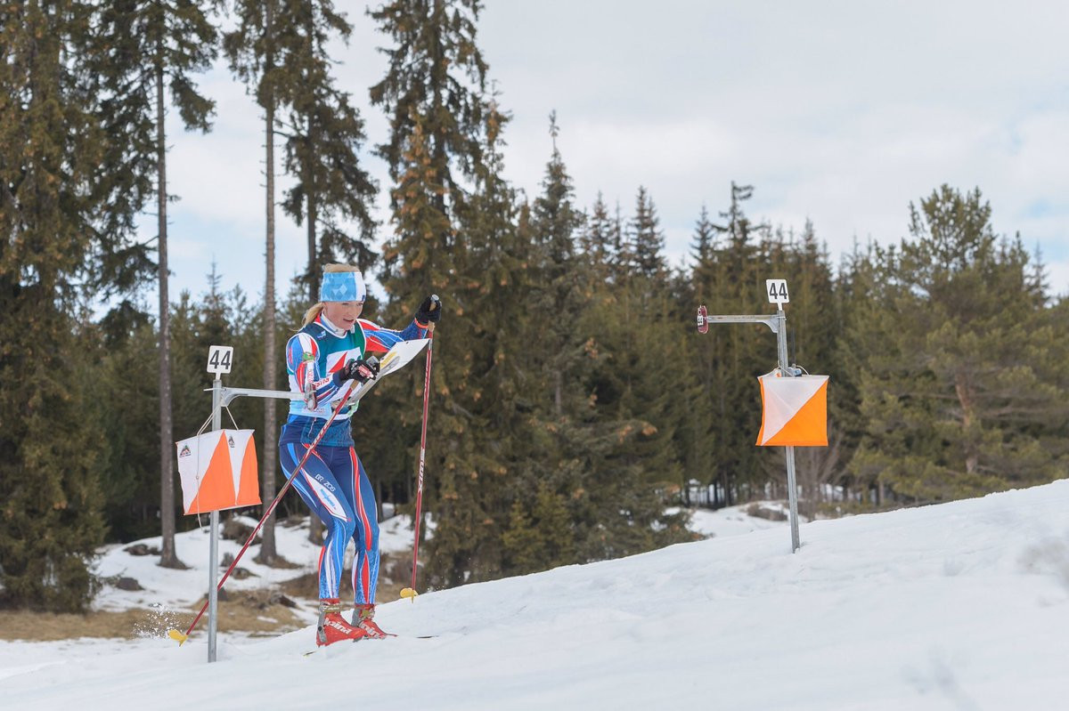 Russia's Mariya Kechkina won the women's middle distance race at the World Ski Orienteering Championships in Piteå ©IOF