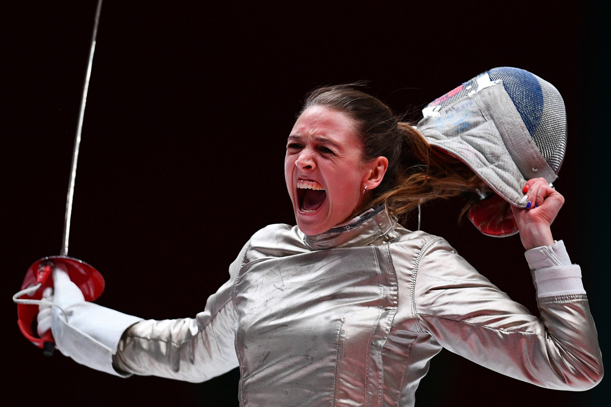 France's Manon Brunet was triumphant in the FIE Women's Sabre World Cup in Sint-Niklaas ©Getty Images