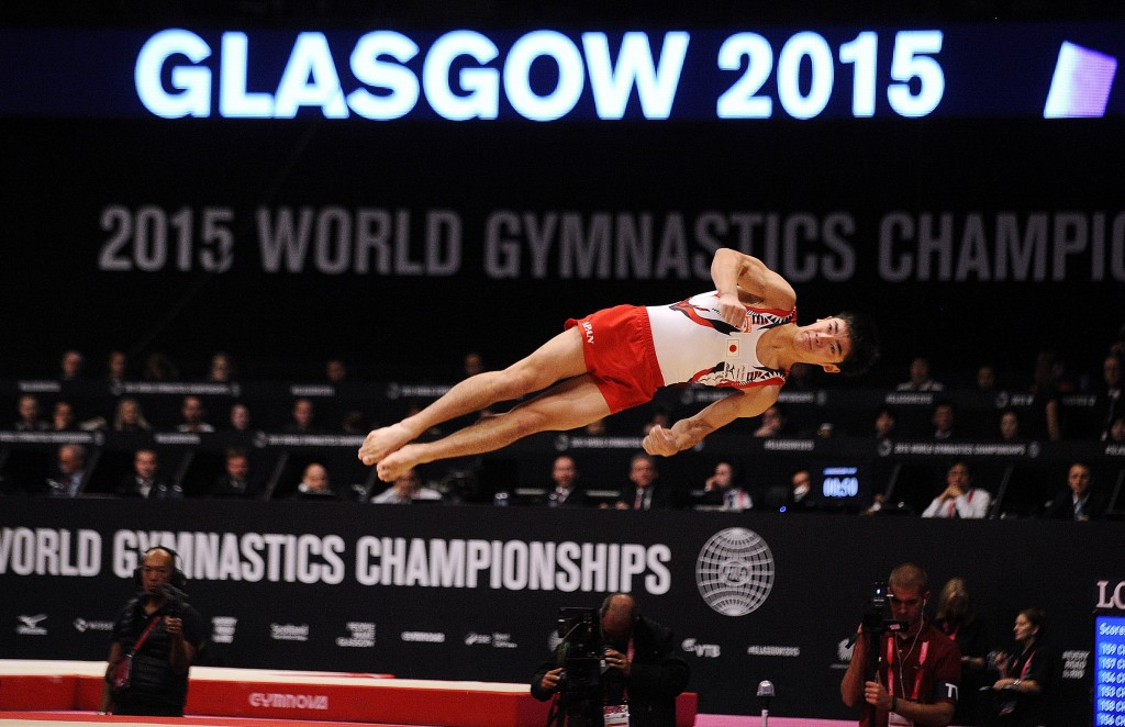 Renowned Twister Kenzo Shirai scored a superb 16.100 for his floor routine ©Getty Images