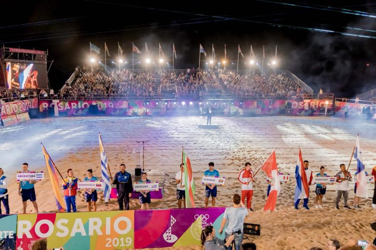 The Closing Ceremony was held for the 2019 South American Beach Games in Rosario ©Rosario 2019