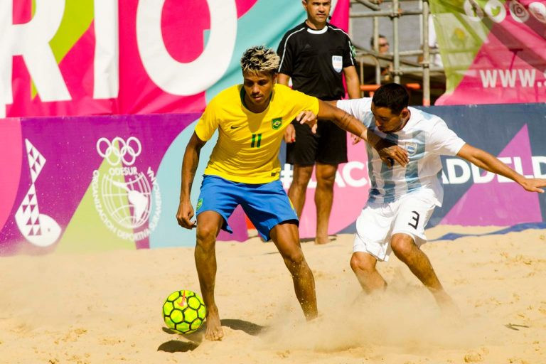 Brazil took gold in the beach football at the South American Beach Games ©Rosario 2019
