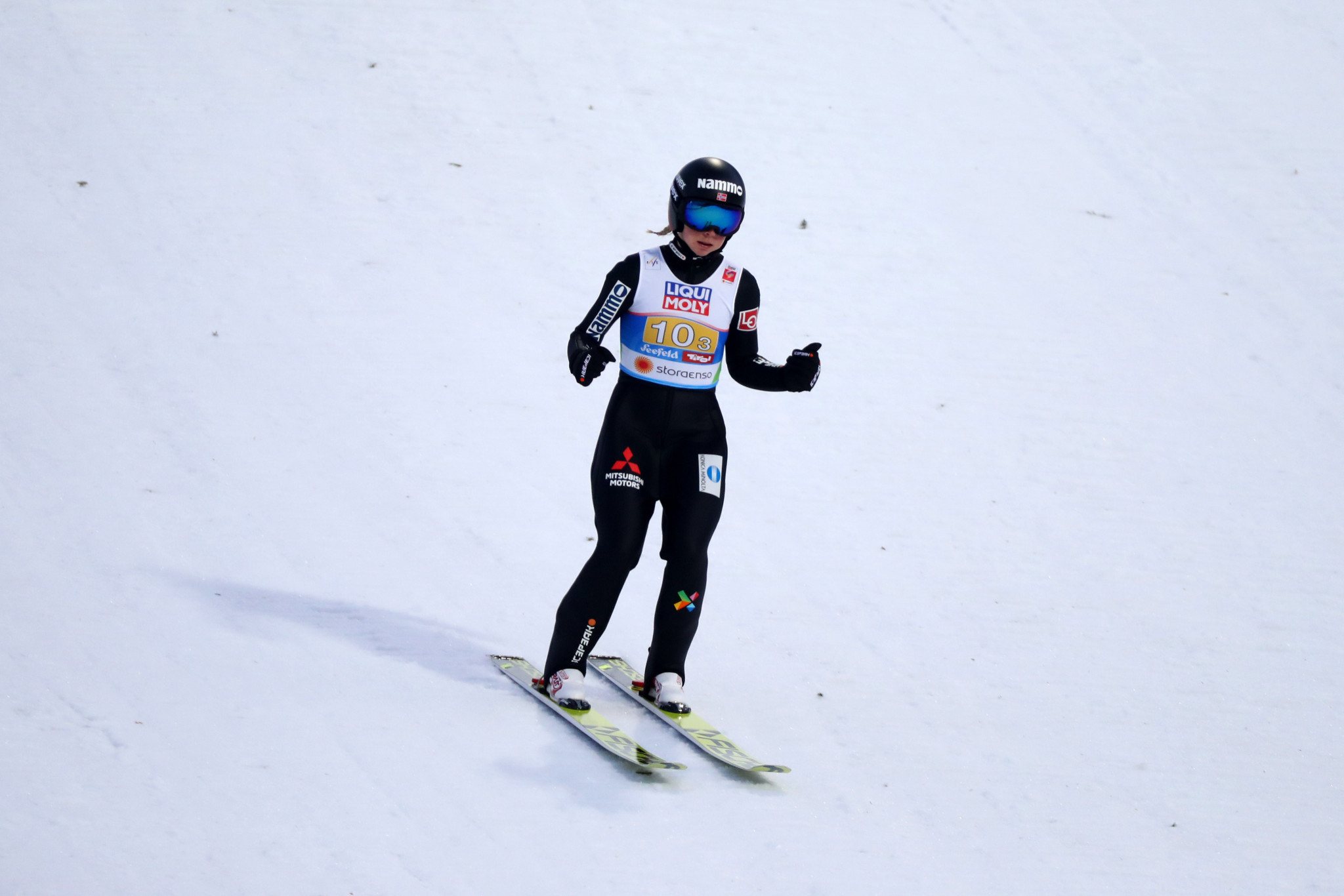 Maren Lundby won the final event of the women's World Cup season ©Getty Images