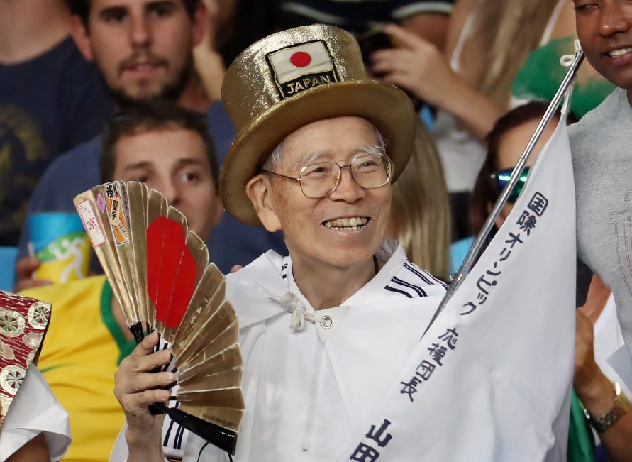 Japanese Olympic superfan Naotoshi Yamada has died aged 92 ©Getty Images