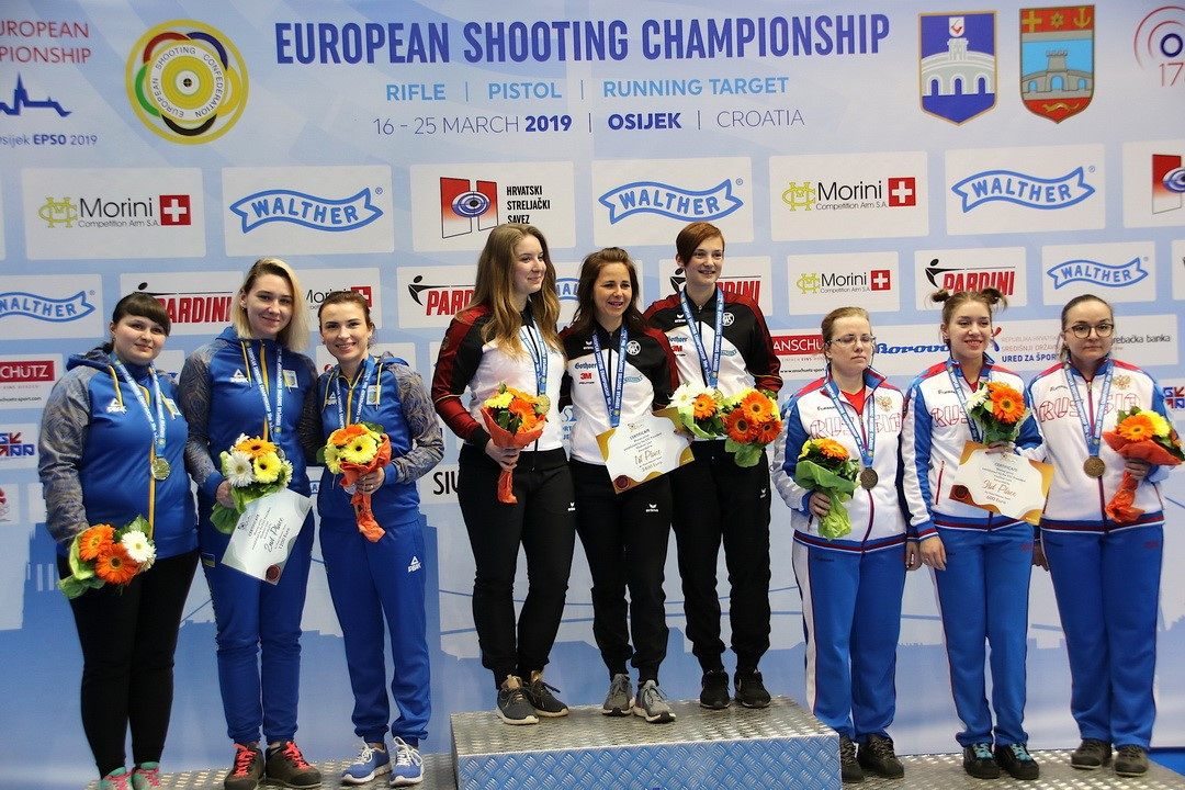 Germany beat Ukraine to win gold in the women's team air pistol event ©European Shooting Confederation