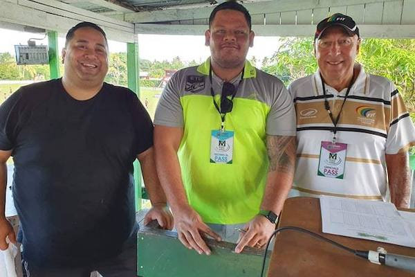 Attending the tournament were Ian Milne, Federation of International Touch event commissioner, tournament director Ioane Mita and President of Samoa Touch, Mailata Michael Wulf ©Pacific Games 2019