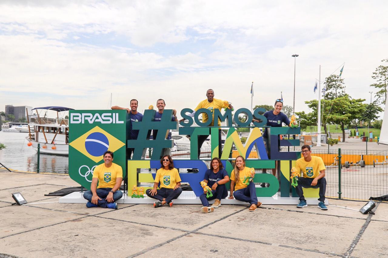 The sign aims to increase to Brazilian public’s interest in Tokyo 2020 in the build-up to the Games and was revealed in the presence of some of the country’s most well-known athletes ©Beto Noval/COB