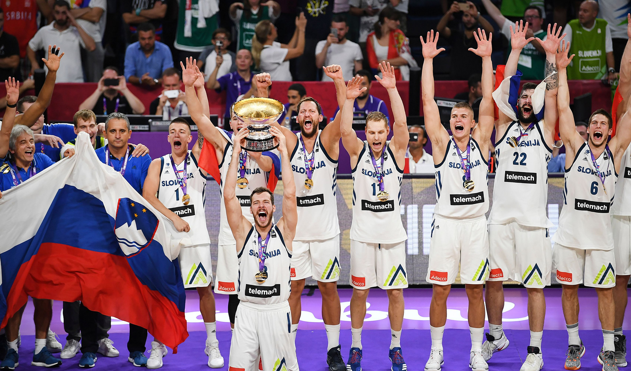 Winners of FIBA EuroBasker 2017, Slovenia, have applied to host the 2021 edition ©Getty Images