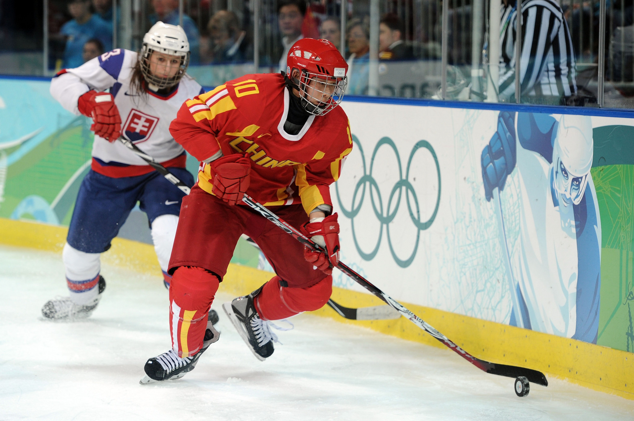 China have been represented in the women's ice hockey tournament at three Winter Olympic Games, including Vancouver 2010, where they finished seventh overall ©Getty Images