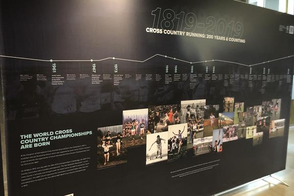 A display covering 200 years of cross-country history has been on show in Aarhus prior to tomorrow's World Championships ©IAAF