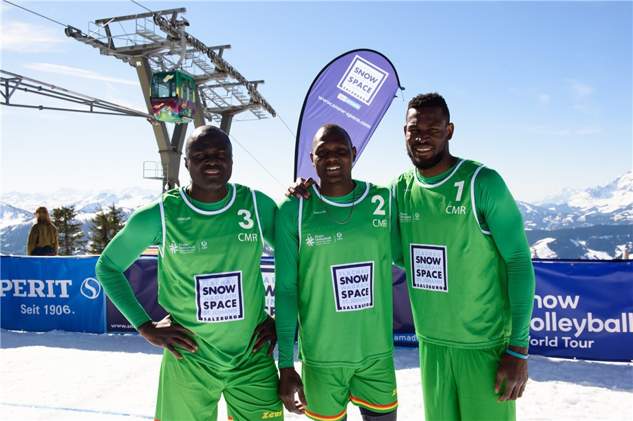 Team from Cameroon features on day of pool action at first FIVB Snow Volleyball World Cup event