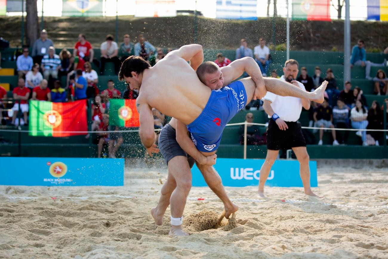 Today's action marked the start of the 2019 UWW Beach Wrestling World Series ©UWW