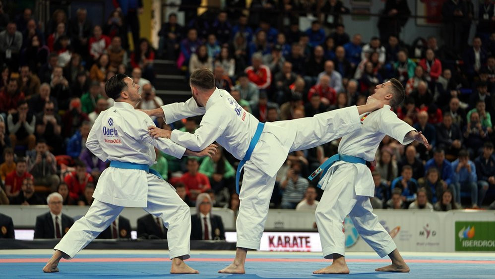 Spain took the title in the men's kata at the European Karate Championships in Guadalajara ©European Karate Federation