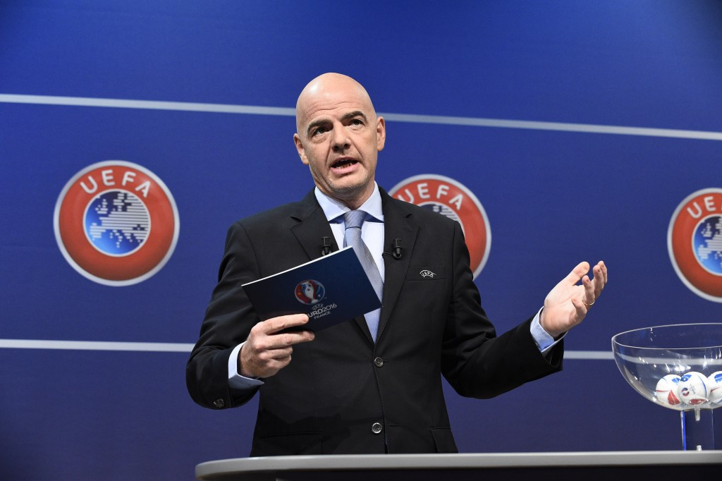UEFA general secretary Gianni Infantino emerged as a surprise candidate yesterday after he was put forward by the ruliing Executive Committee of Europe's governing body 