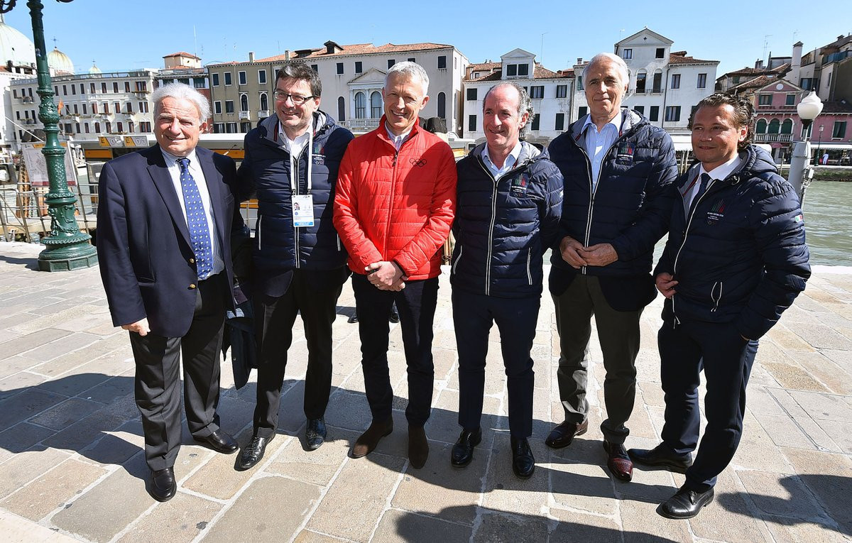The IOC Evaluation Commission had gathered for the start of its five-day visit in Venice ©Milan Cortina 2026