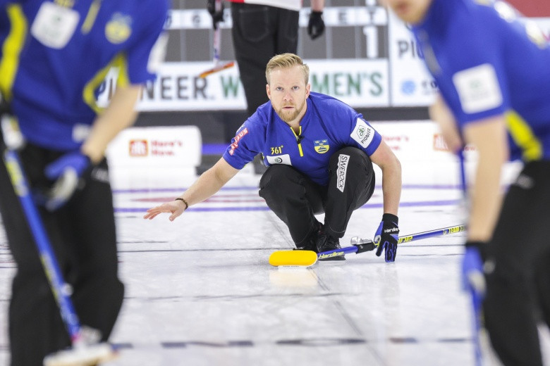 Sweden inflicted Switzerland's first defeat of the World Championship in Lethbridge ©WCF