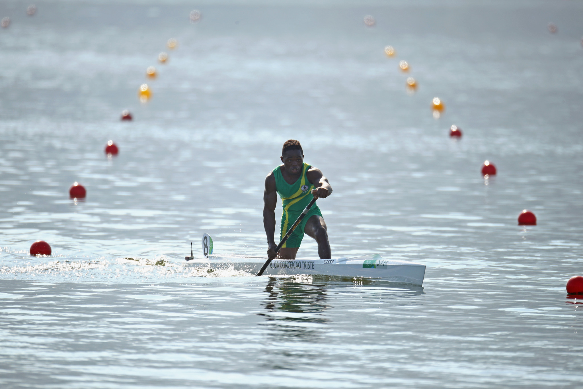  Buly Triste represented São Tomé and Príncipe at the Rio 2016 in canoe sprint ©Getty Images